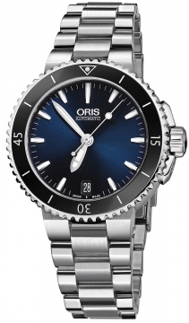 Buy this new Oris Aquis Date 36mm 01 733 7652 4135-07 8 18 01P midsize watch for the discount price of £1,066.00. UK Retailer.